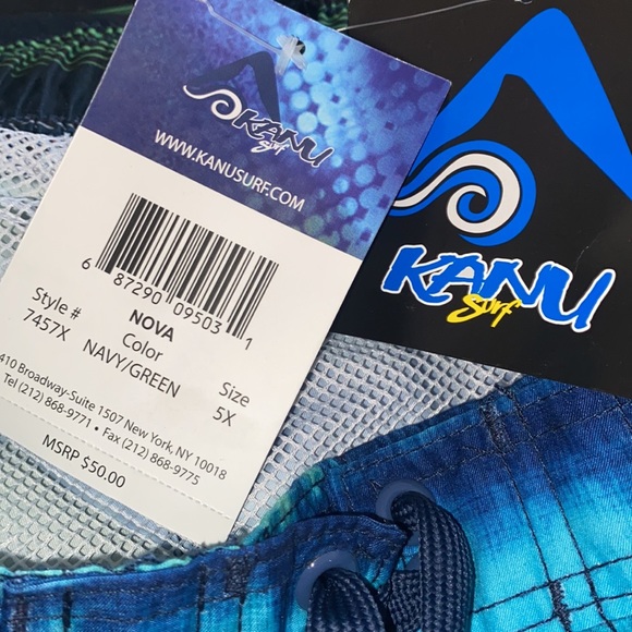 (A8) Kanu surf swim trunks shorts, Size 5X, NWT - Picture 8 of 8